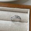 PANJBJ 925 Sterling Silver Love Heart pinky Ring for Women Couple Minimalist Office Trend Jewelry Birthday Gift Prevent Allergy