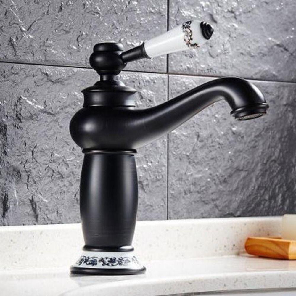 Corrosion Resistant Brass Basin Faucet Teapot Type Antique Copper Faucet  Commercial Use