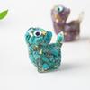 Crystal Resin Cat Figurine With Colorful Shell Decor For Office Desk Gift