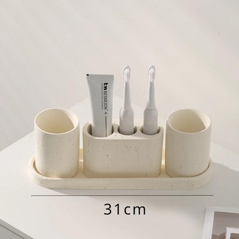 Bathroom Lotion Bottle Toothbrush Holder Tray Toiletry European Home Bathroom Products Hotel Electric Toothbrush Shelf