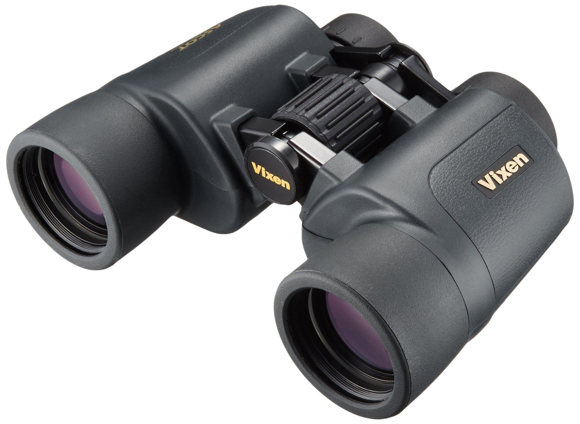 

Vixen Ascot ZR 8x42WP(W) Porro Prism Binoculars, 8x42WP(W), High Eyepoint, Waterproof, Wide Angle, Black, 1561-08