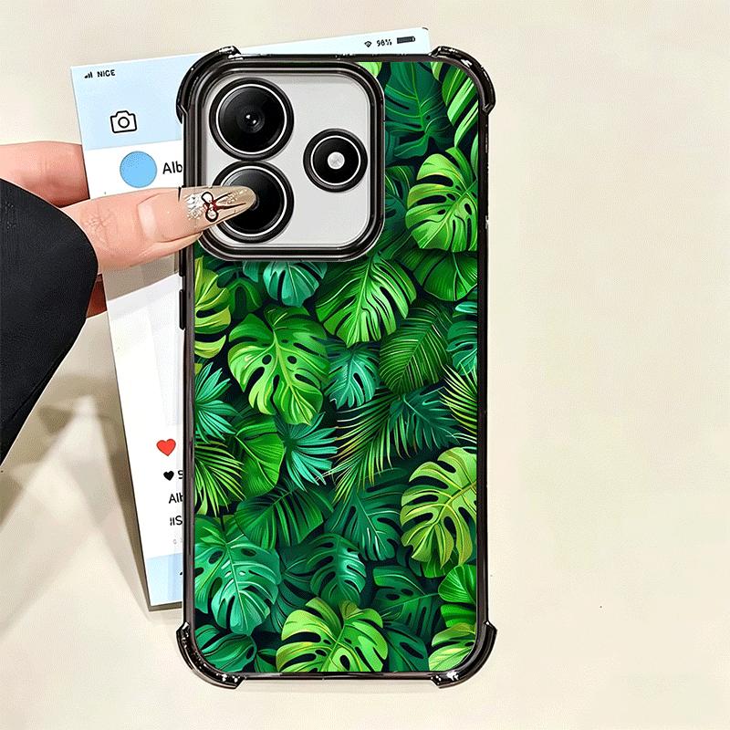 Summer Plants Green Leaf Soft Phone Case For Xiaomi Poco X7 X8 Pro Max X6 X5 X3 F8 Ultra F7 M8 M7 M5S Redmi 15C 15A 15 14C 13C 1