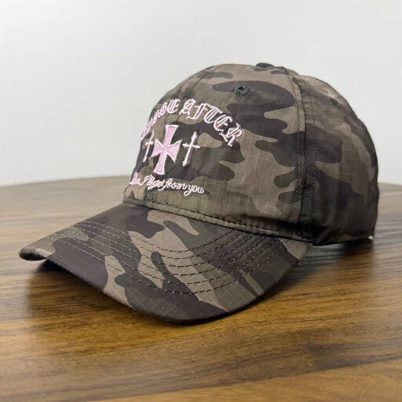 American summer plaid quick-drying camouflage baseball cap for men and women couples fashion trend versatile cool handsome sun hat