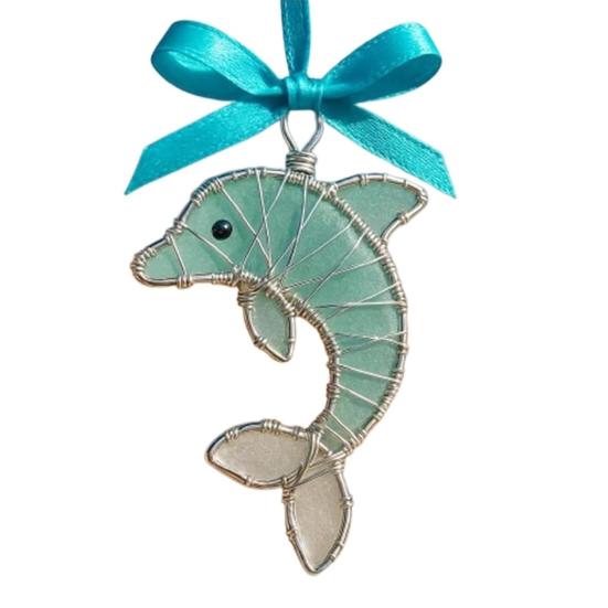 Car Pendant Handcrafted Sea Glass Ornament Sea Turtle Octopus Seahorse Ocean Animal Design Ornament Beach Decor B