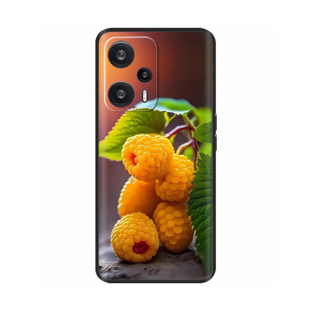 Black Silicone Case For Xiaomi Poco F5 Case For Poco F5 Pro Printed Phone Cover for Xiaomi Poco F5 5G PocoF5 Shockproof Shell
