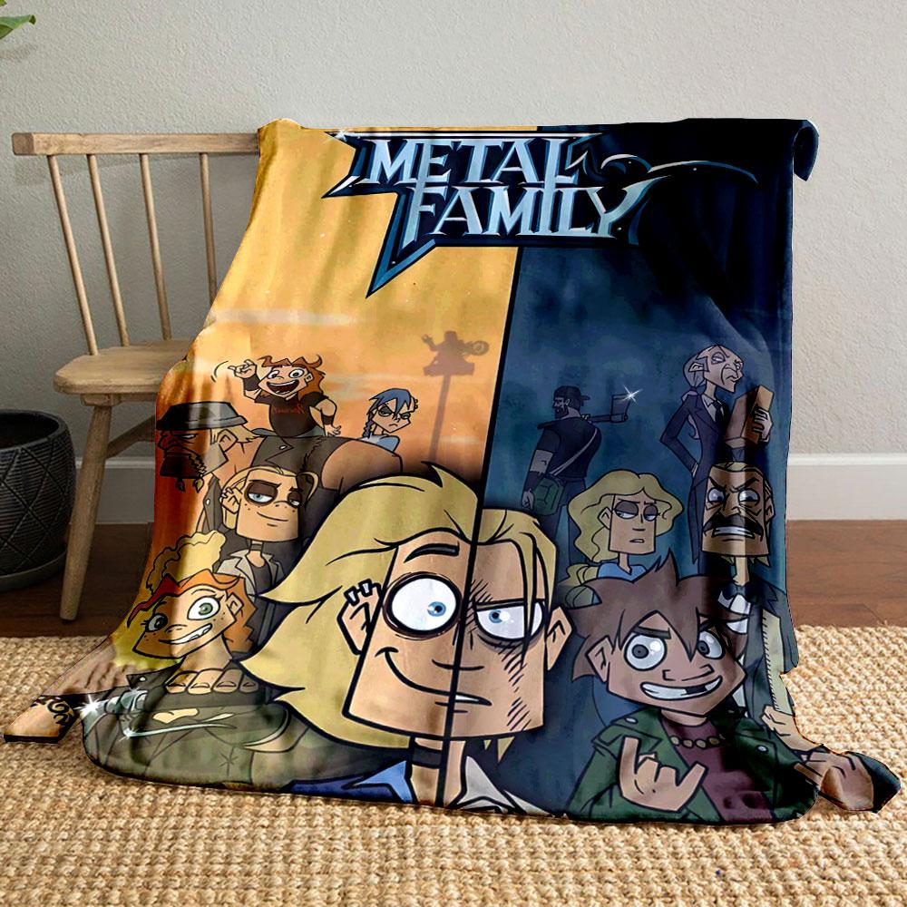 Split Design: Vibrant, Carefree Family On the Left; Strict, Formal On Right. for All Seasons Blanket Lunch Break Throw Gift