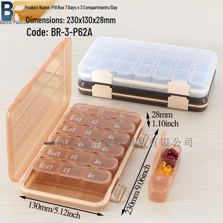 7-Day Round Petal Pill Box: Compact 7-Grid Medicine Organizer for Travel