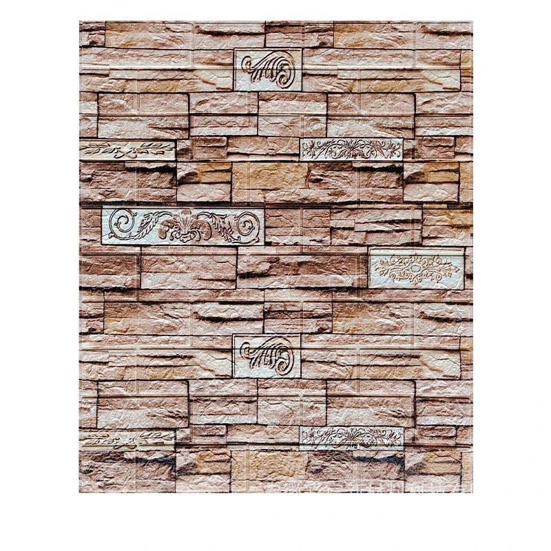 5/10pcs 70*77cm 3D Brick Wall Paper for Living Room Bedroom TV Wall Waterproof Self-Adhesive Wallpaper Foam DIY Wall Stickers