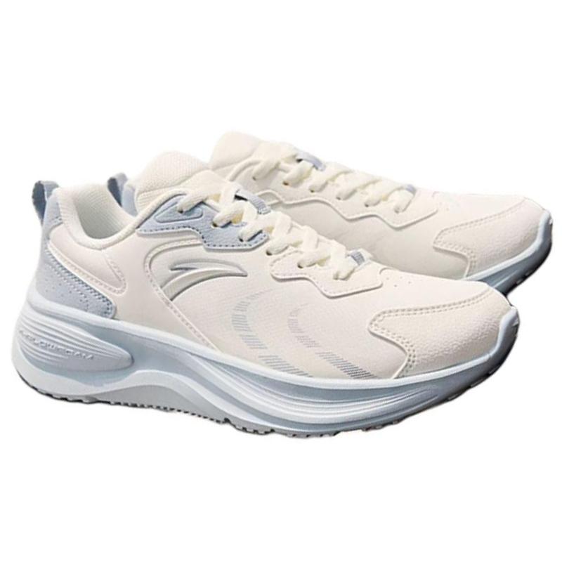 Anta Fly High Leather Lightweight Low Top Casual Running Shoes Women sneaker White Blue 922445510-5