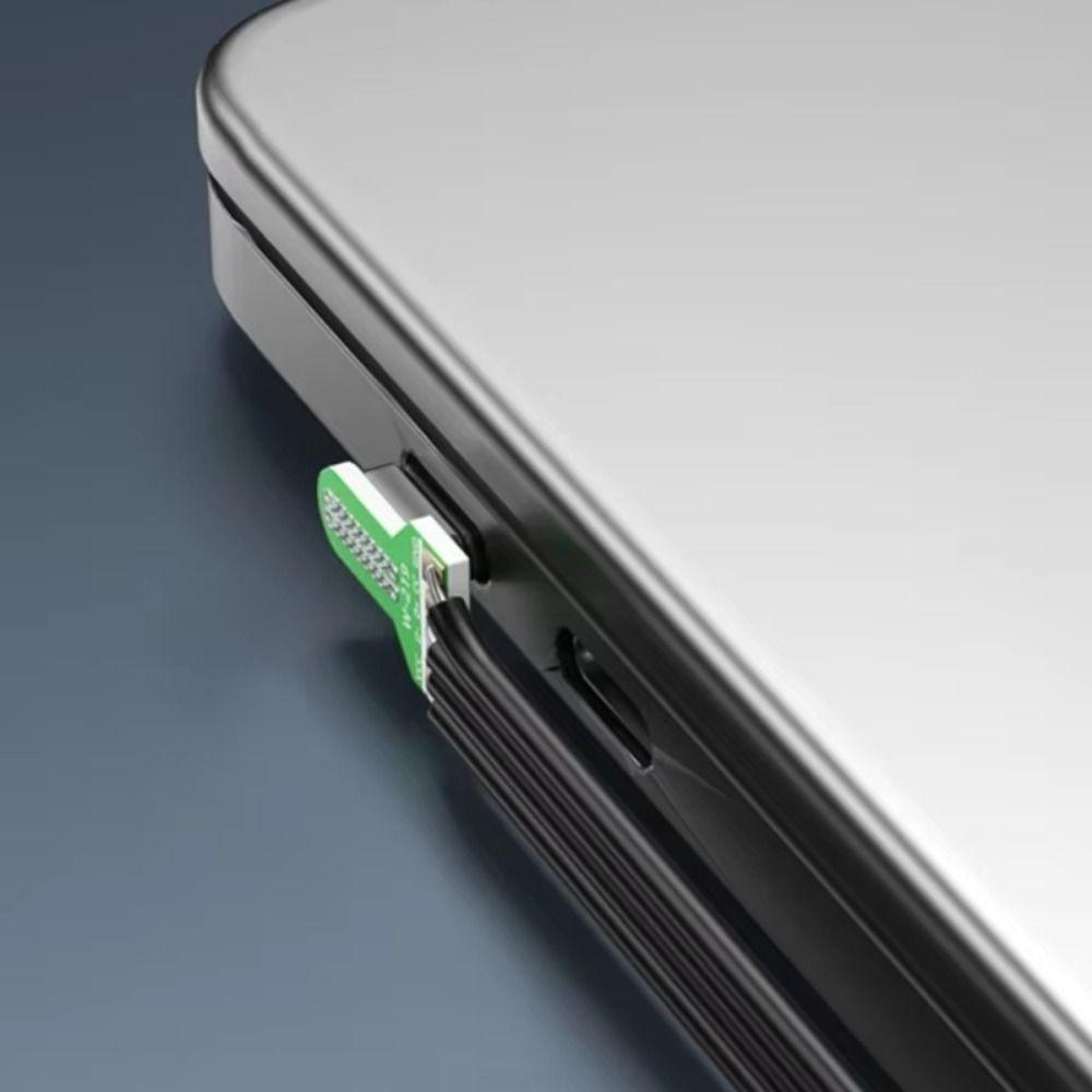 Double Headed Fast Charging Data Cord Lightweight Type C To USB C Flat Cable  Charger Adapter