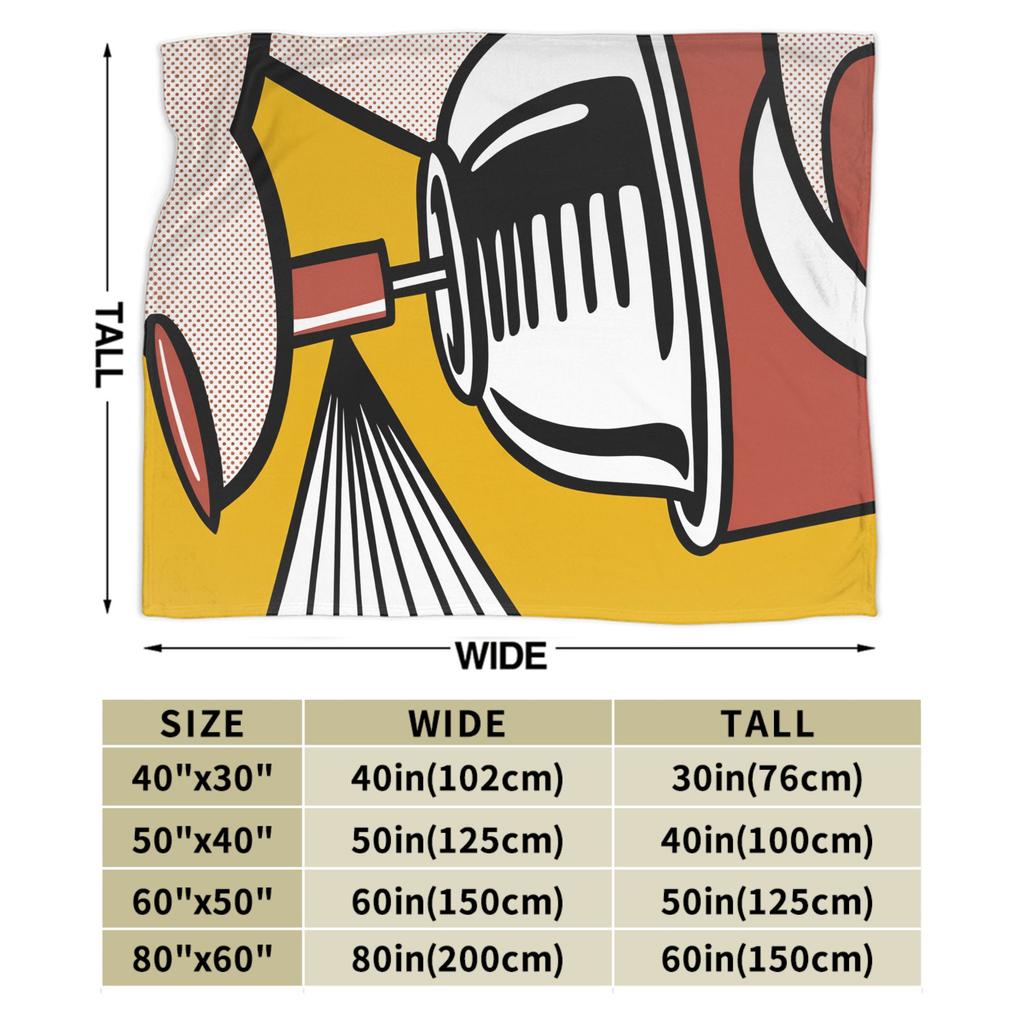 Roy Lichtenstein Pop Art Blanket Travel Flannel Throw Blanket For Bedroom Warm Design Quality Bedspread Birthday Present
