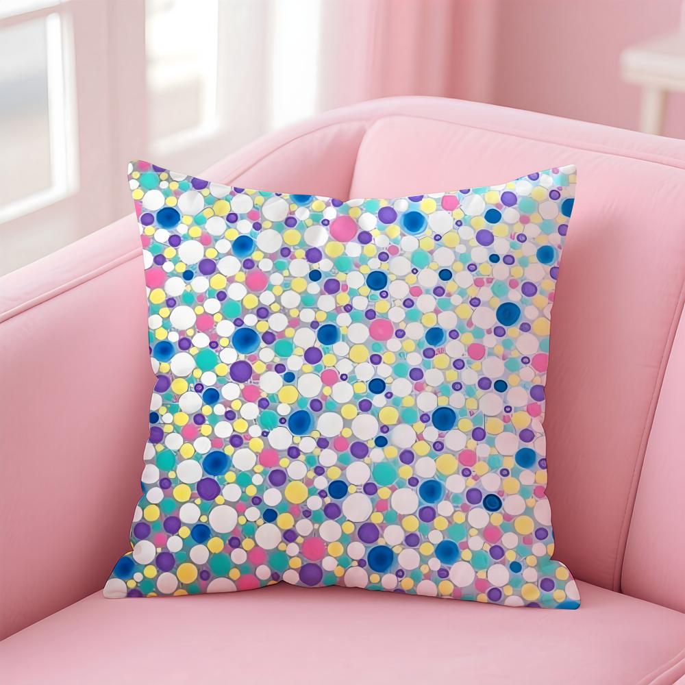Y-Yayoi K-Kusama Cushion Cover Linen Pillowcase Cover Soft Decor For Sofa Home Room