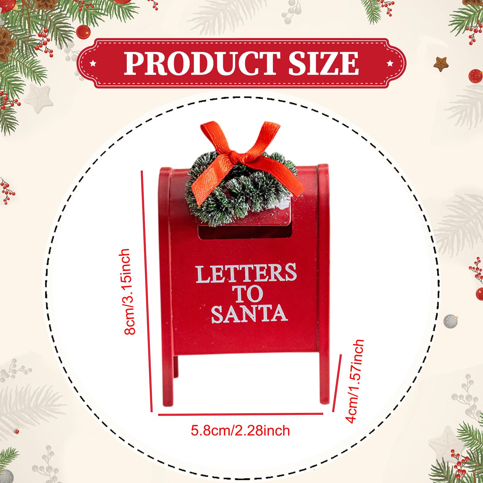 

Christmas Ornament Letter to Santa Mail Box Ornaments, Red Christmas Hanging Ornaments Decorations for Xmas Holiday Decor красный