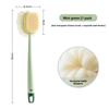 Long Handle Bath Brush Massage Exfoliator Dual-Sided Scrubber with Detachable Soft Bristles for Strong Cleansing