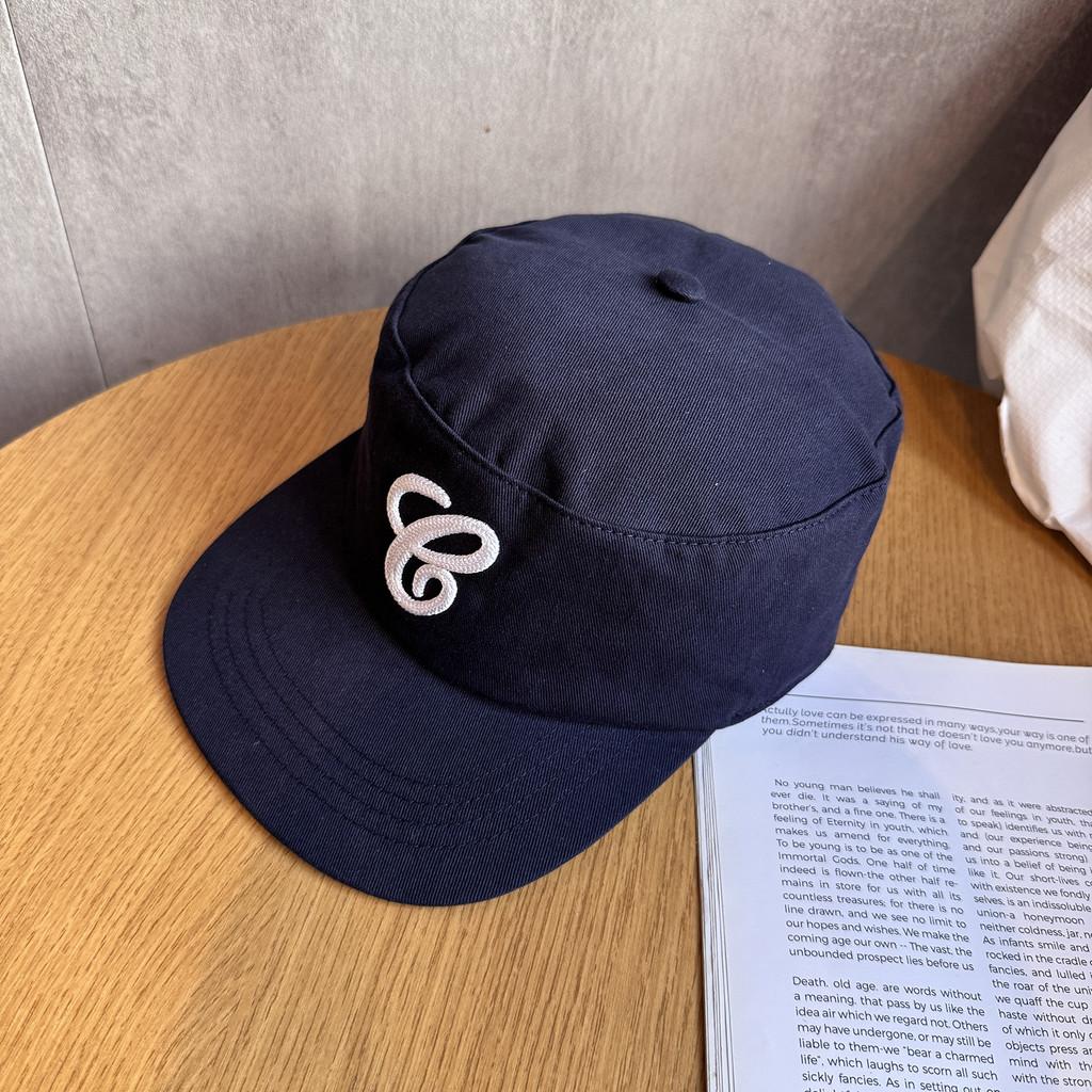 Embroidery Black Retro Cotton Cap Letter Design Breathable Material Streetwear