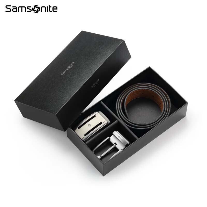 

Мужской кожаный ремень Samsonite в подарочном наборе
