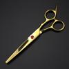 Professional 6 '' Scissor Red Gem Hair Cutting Scissors Haircut Thinning Barber Tools Cut Shears Hairdresser Scissors