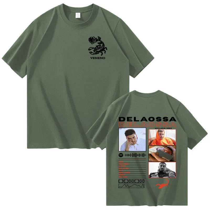 

Rapper Delaossa Veneno Pop New Album Cover Tshrit Mens Womens Clothing Fashion Oversized Tshrits Casual Crewneck Tees Fans Gift 4XL
