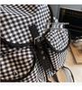 Cross-Border 2025 Plaid Commuter Backpack - Large Capacity, Versatile Schoolbag