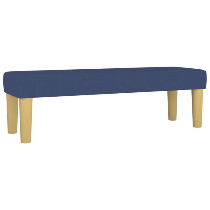 346658 vidaXL Banc Bleu 100x30x30 cm Tissu