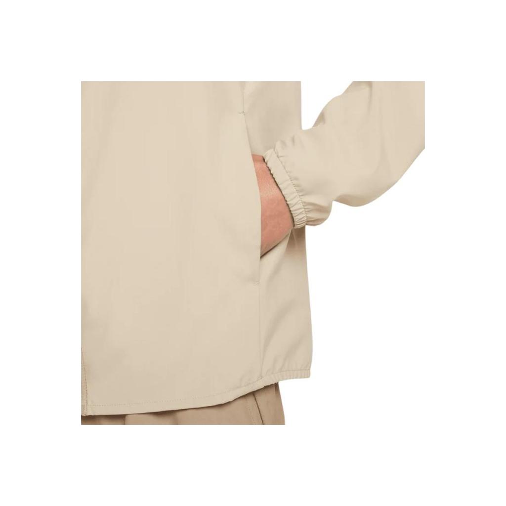 Nike Solid Color Hooded Zip Jacket Men Jackets Beige FB7483-251