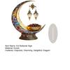 Yousheng Eid Mubarak Acrylic Ornament 2D Crescent Moon Lantern Tabletop Centerpiece Ramadan Mubarak Sign for Home Islamic Party Supplies Eid Gifts