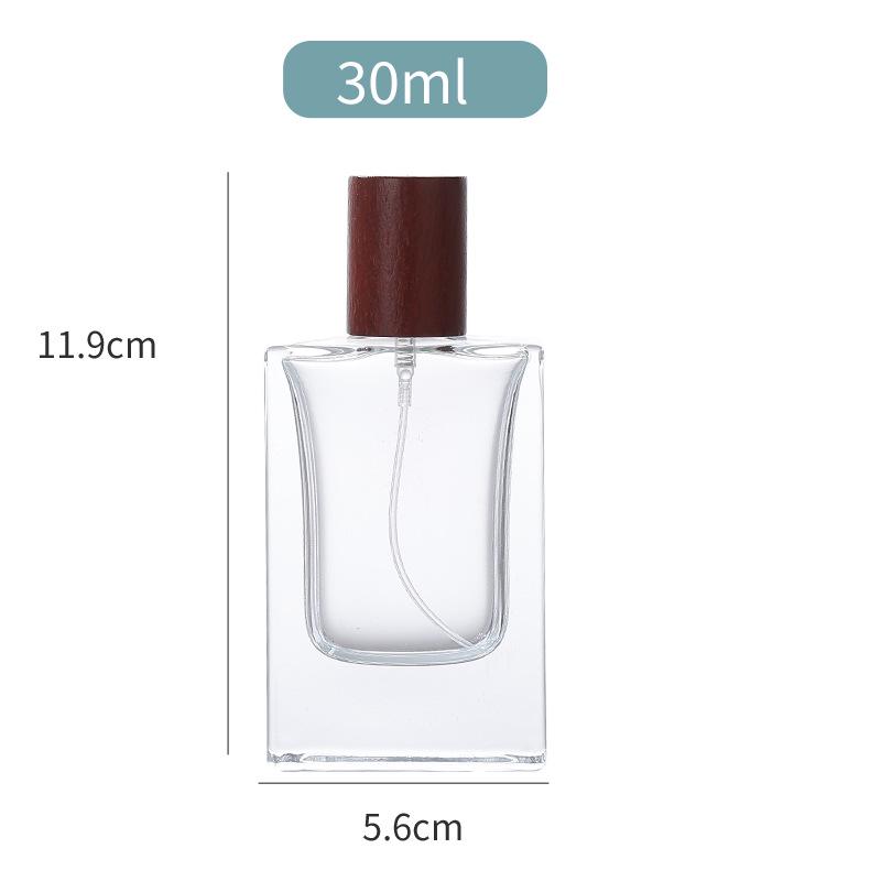 Compact Square Perfume Bottle with Spray Head - Portable, Thick-Sole, Snap-On Design, Small Capacity 