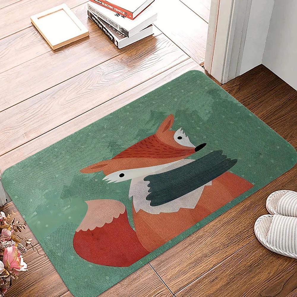 Animal Printed Kitchen Carpet Living Room Dining Room Laundry Floor Mat Bath Balcony Hallway Non-slip Door Mat