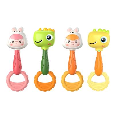 Handlicher Rassel für Säuglinge Cartoon Dinosaurier Neugeborenen Geschenk Lustige Aktivität Baby Rassel für 0-12 Monate Baby Greifspielzeug