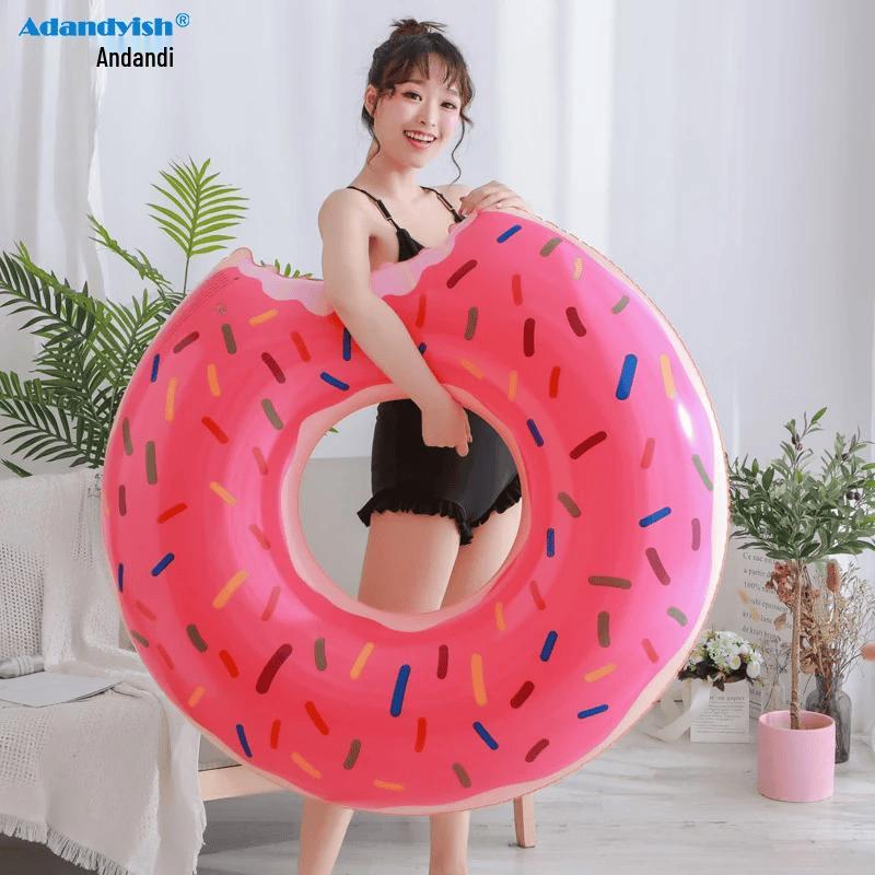 Adandyish Adult Chocolate Donut Swimming Ring