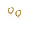 French Retro INS Style Commuting Earrings: Gold & Silver Titanium Steel with Small Round Beads