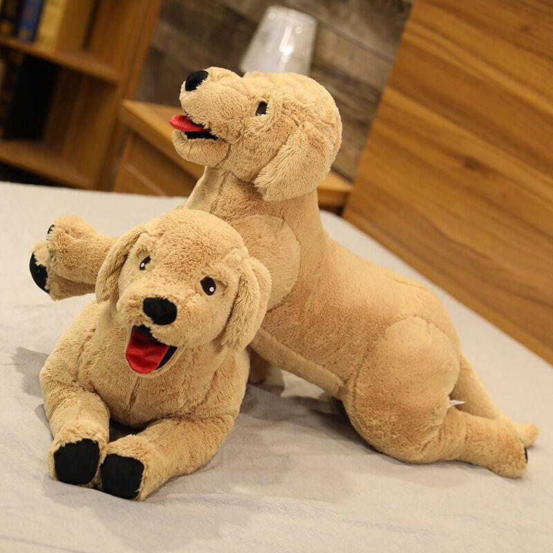 Plush Toy Simulated Labrador Dog Doll Cute Golden Hair Yellow Dog Stuffed Toy Children Pet Doll