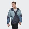 Adidas Logo Color-Block Striped Sports Training Casual Jacket Men Jacket Blue H65747