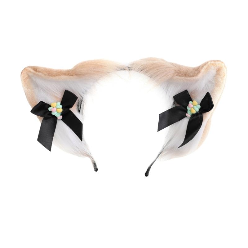 Sexy Foxes Bunny Ear Headband Lolita Cosplay Beast Ears Hair Hoop Anime Cosplay Props Furry Masquerade Party Costume Hairband