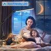LED Adjustable Arm Desk Lamp with Eye Care, 3 Colors, 10 Brightness Levels for Home and Office.