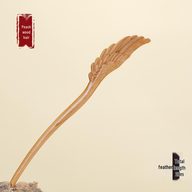 Hochwertige Haarnadel mit chinesischem Knoten aus Pfirsichholz - Neues Frühlingsstil-Haaraccessoire für Damen