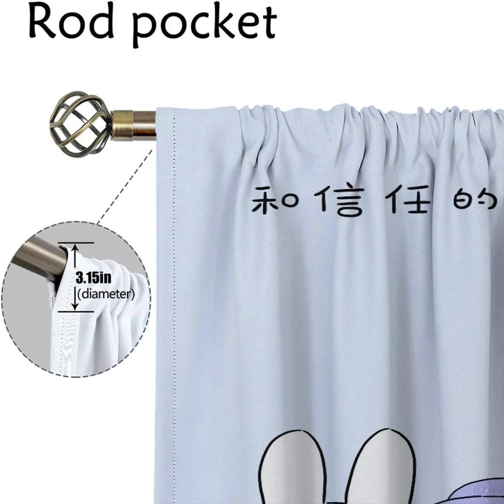 Küchenvorhänge für Schlafzimmer Warm Fröhliche Kleine Dinge Fenstervorhang für Zimmer 2 Paneele Jalousien Halloween Dekoration Trennwand Zuhause