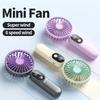 Handheld Mini Fan Foldable Portable Neck Hanging Fans  Speed USB Rechargeable Fan with Stand and Display Screen