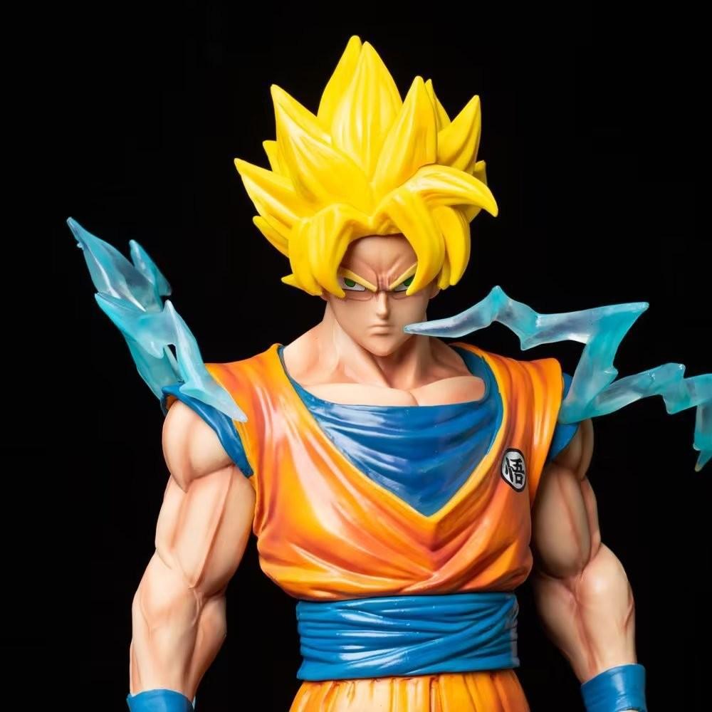 Eye-catching Dragon Ball Z Super Saiyan 3 Goku Collectible Model With Radiant Aura