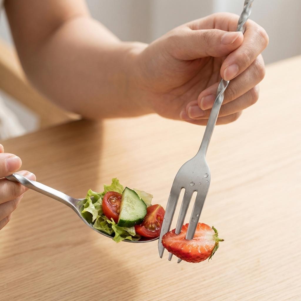 Stainless Steel Long Handle Bar Spoon with Fork End for Mixing Stirring Layering Drinks Cocktails Juices Desserts
