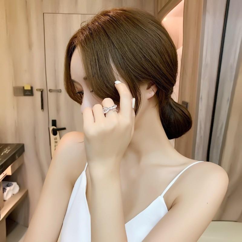 Copper Zircon Adjustable Engagement Rings For Women Wedding Elegant Jewelry Ladies Accessories Gifts R25633
