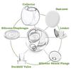1 Set Attachment Including Dust Cover Diaphragm Flange Insert & Silicone Diaphragm for S12 Electric Breast Pumps Repair