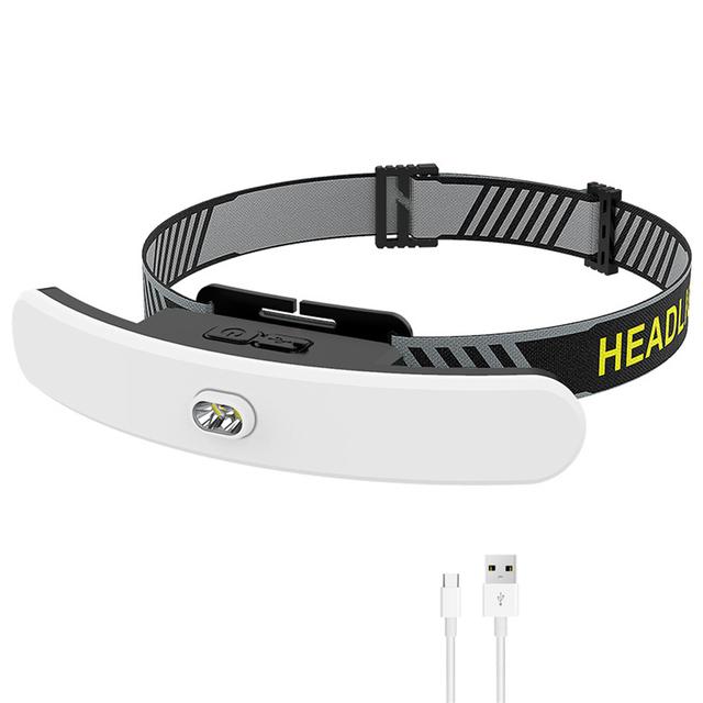 

Мощный налобный красный предупреждающий рабочий свет USB-зарядка прожектор портативный налобный большой прожектор чёрный