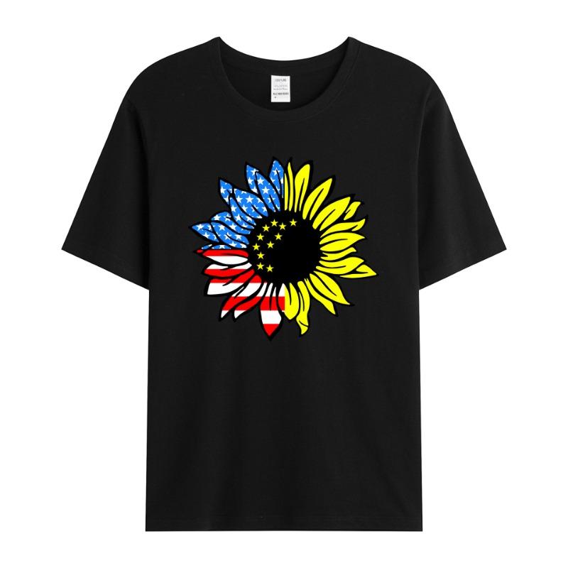 Unisex Shirt Große Serie Bedruckt Rundhals Locker Lässig Baumwolle Kurzarm T-Shirts Unisex