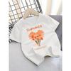 European Sizes SUMMER Cotton Girl T-shirt Girl Creative T-shirt, Casual Lightweight Comfortable Short-sleeved Top, Summer Children's Clothing