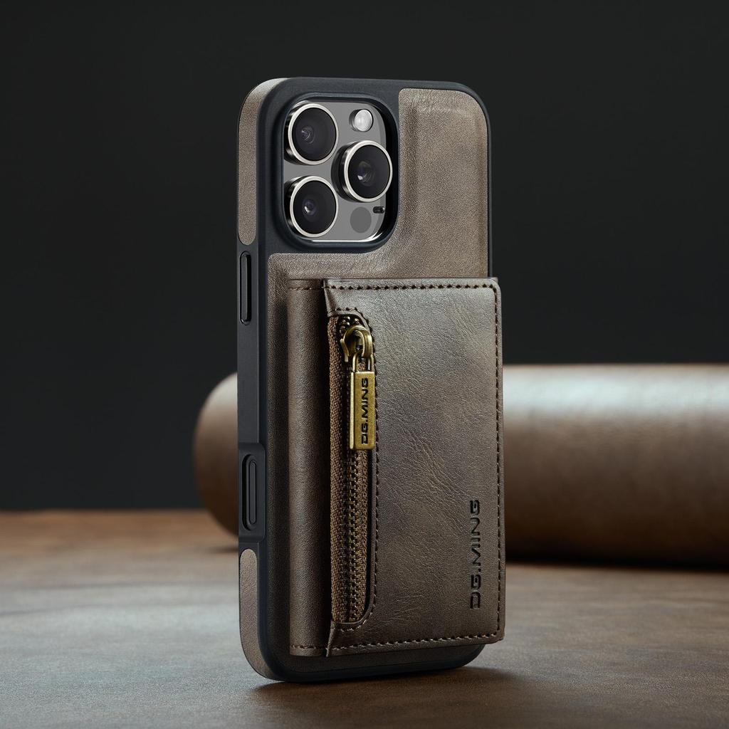 Odpinany na zamek magnetyczny skórzany portfel etui z podstawką na telefon dla iPhone 17 Air 16 15 Plus 13 12 Pro Max Samsung S25 S24 S23 Ultra Google Pokrowiec z przegródką na karty