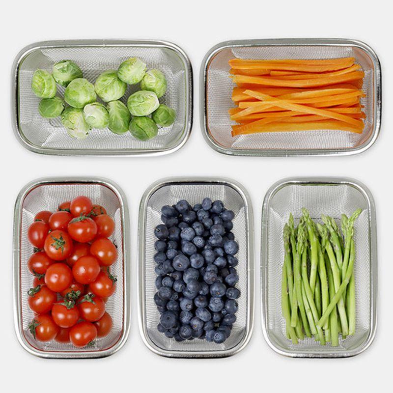 Reborn. J 304 Stainless Steel Mesh Rectangular Strainer / Square Stainless Steel Strainer Set Vegetable Strainer