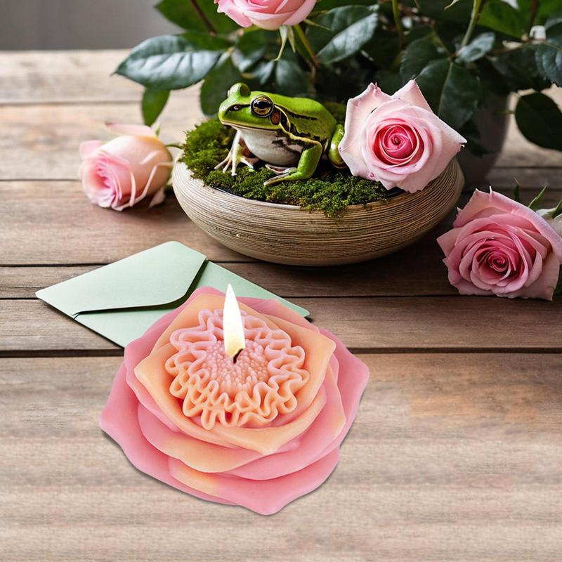 Flower Candle Mold Floral Soap Moulds Reusable Heat Resistant Silicone Flower Molds for Soap Crafting Handmade Candle Decor