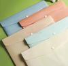 10pcs A4 file bag, transparent button bag, thickened large capacity plastic waterproof bag, data bag, folder organization