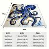 Blue Octopus Sea Creature Art Throw Blanket Ocean Design for Living Room Decor Gift for Her MarineStyle